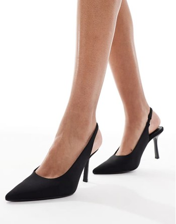 slingback heeled shoe in black
