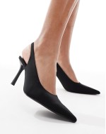 slingback heeled shoe in black