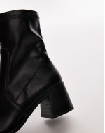 Nicola block heel ankle boot in black