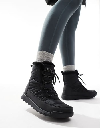 Whitney II Plus WP waterproof lace up snow boots in black and quarry