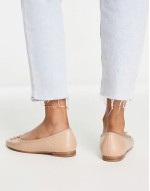 Wide Fit Lullaby bow ballet in beige