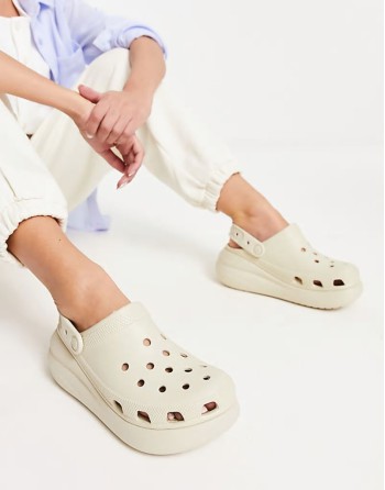 classic crush clogs in bone
