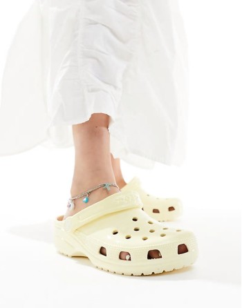 Classic Clogs In High Shine Buttercream