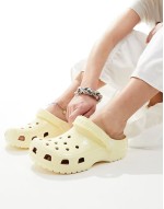 Classic Clogs In High Shine Buttercream