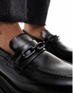 Alexia leather loafers in black