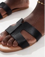 cutout sandal in black