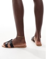 cutout sandal in black