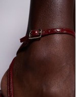 Simmi London Vitani Wide Fit barely there heeled sandals in red